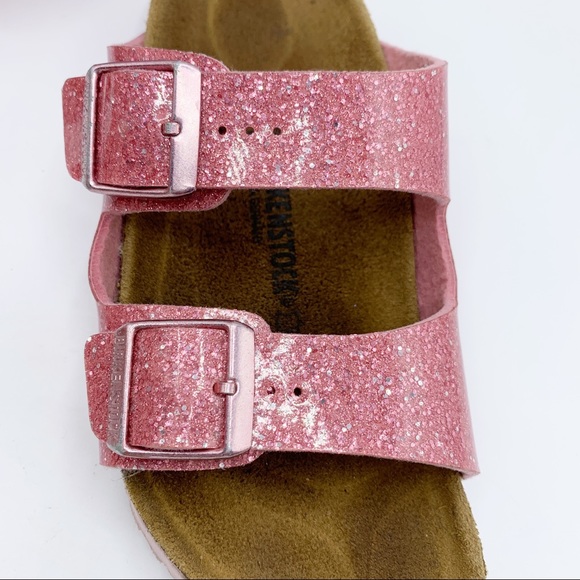 Birkenstock Girls Pink Glitter Two Buckle Strap Sandals 34 - Picture 9 of 13